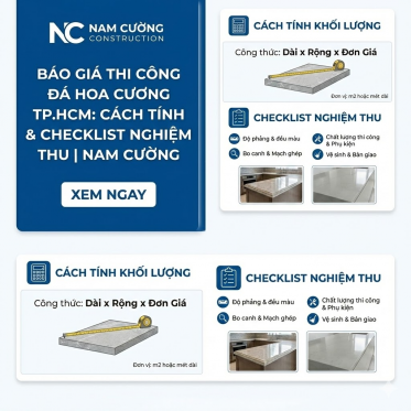 Báo Giá Thi Công Đá Hoa Cương TP.HCM: Cách Tính & Checklist Nghiệm Thu | Nam Cường