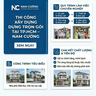 Thi công xây dựng trọn gói tại TP.HCM – Nam Cường